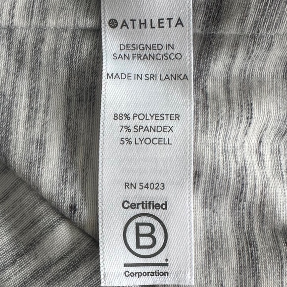 Athleta Essence Spacedye Tie Back Tank Gray/White Med NWT Athleisure Yoga Soft - Picture 13 of 16